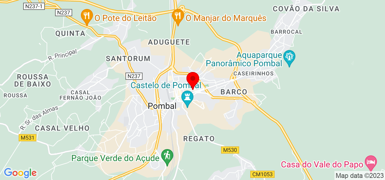 T&acirc;nia Ferreira - Leiria - Pombal - Mapa