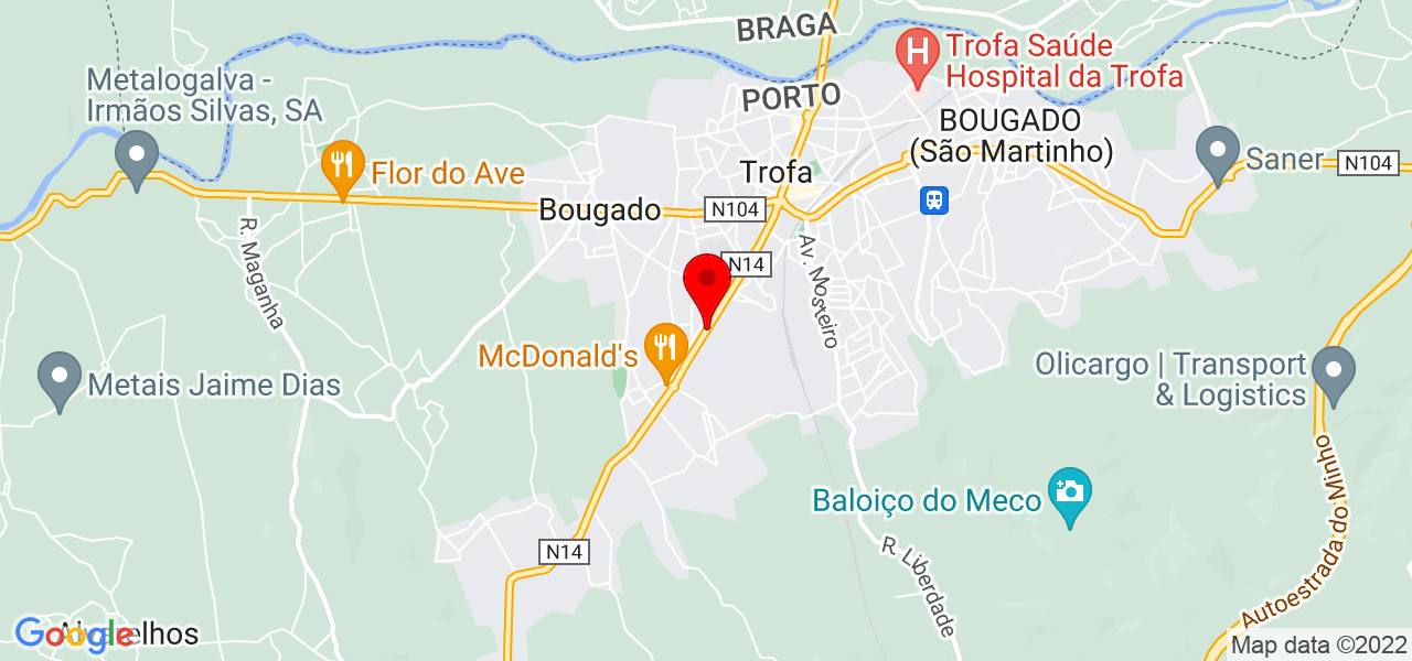 HMC transportes e Mudan&ccedil;as - Porto - Trofa - Mapa