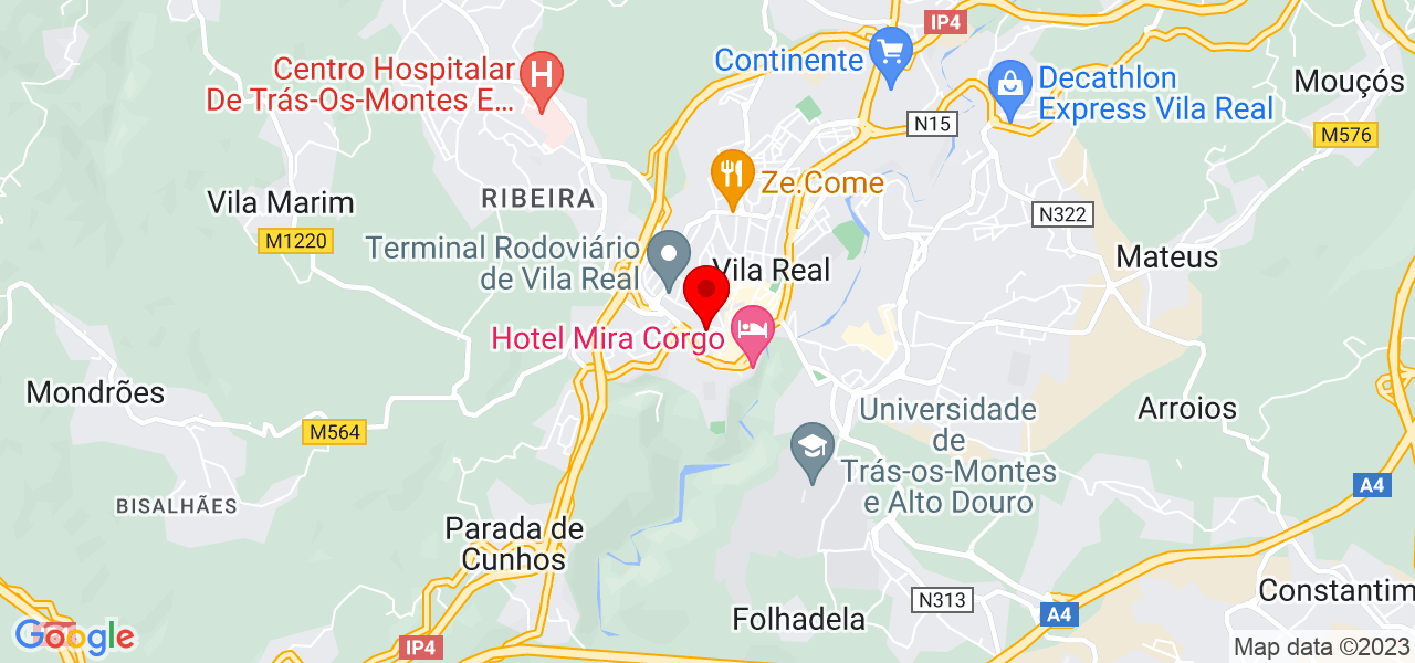 Stela Servi&ccedil;os - Vila Real - Vila Real - Mapa