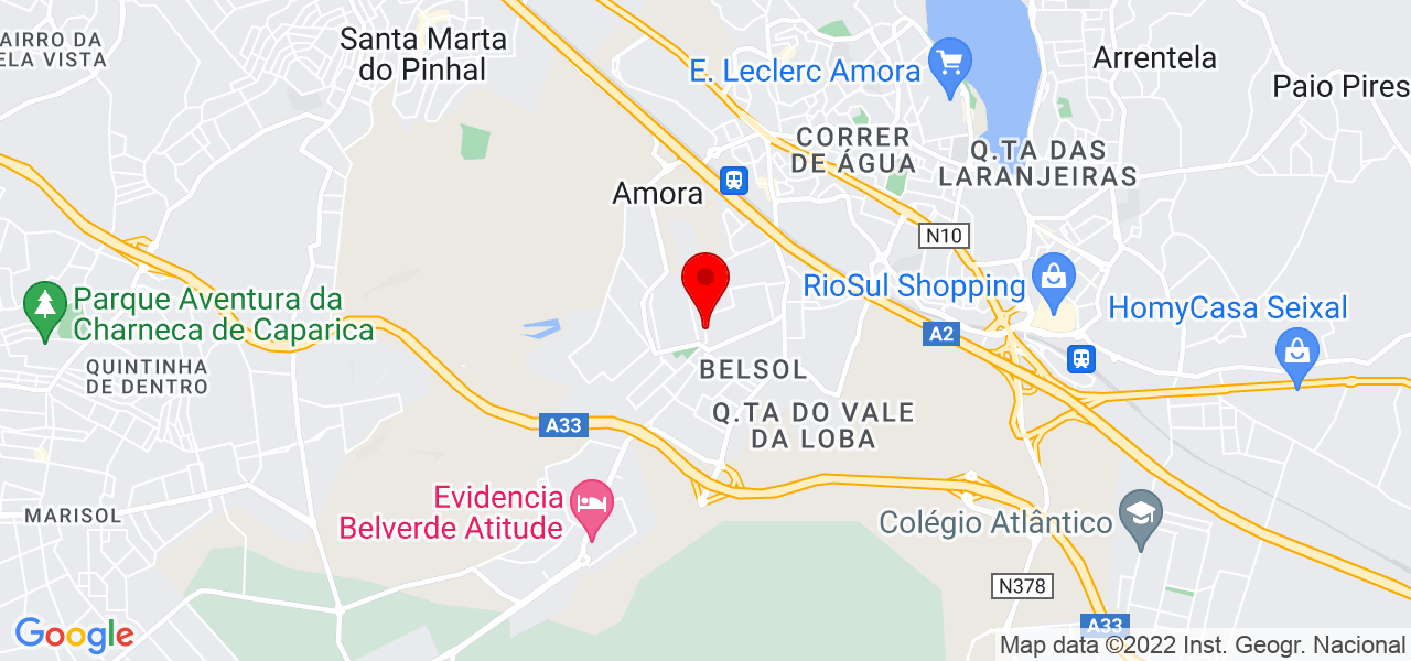 Artejanelas PVC - Setúbal - Seixal - Mapa