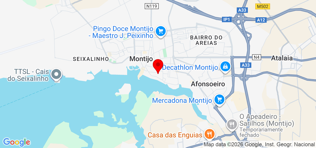 Algodão Sideral - Setúbal - Montijo - Mapa