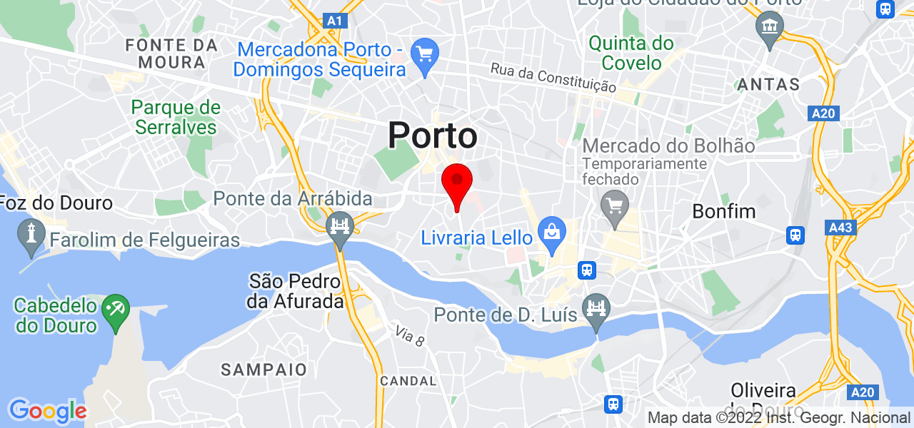 Viridiana Gabriel Gomes - Porto - Porto - Mapa