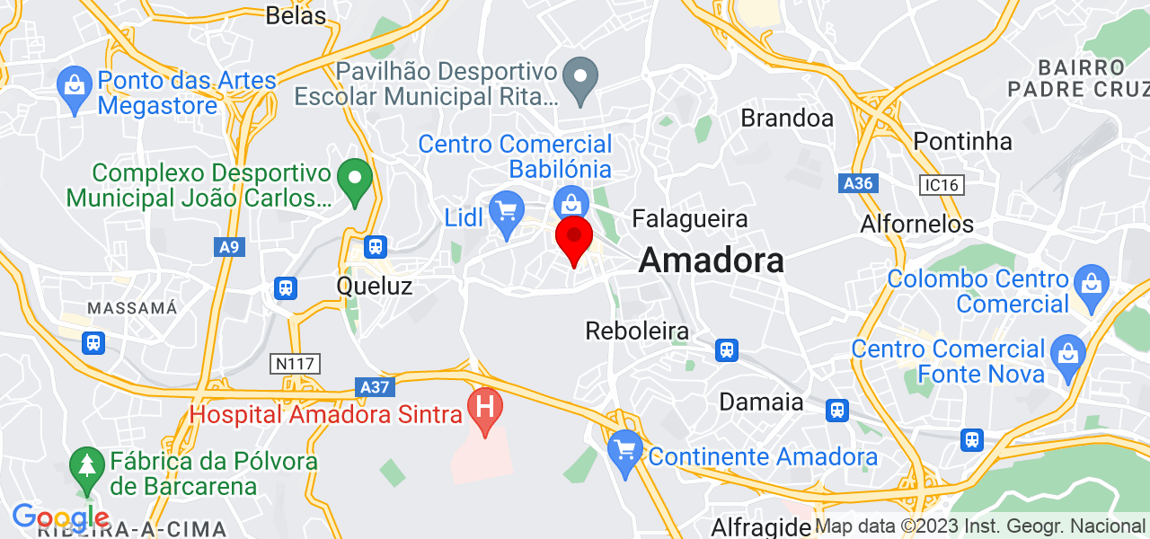 N&aacute;dia - Lisboa - Amadora - Mapa