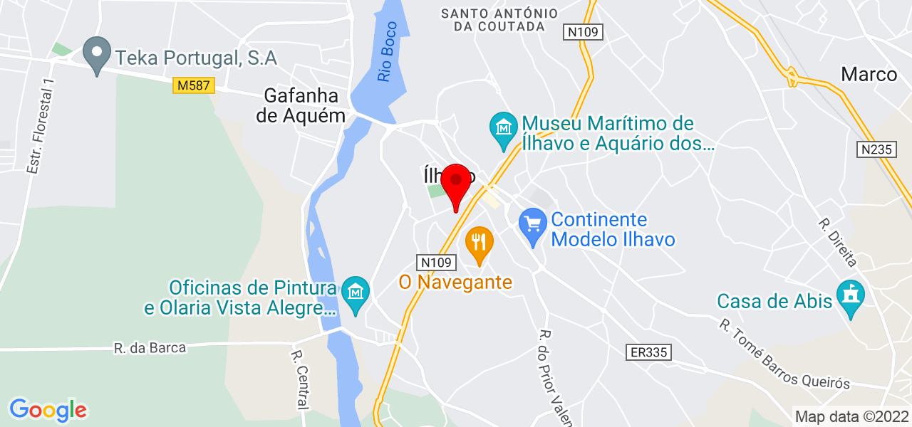 Elido - Aveiro - Ílhavo - Mapa