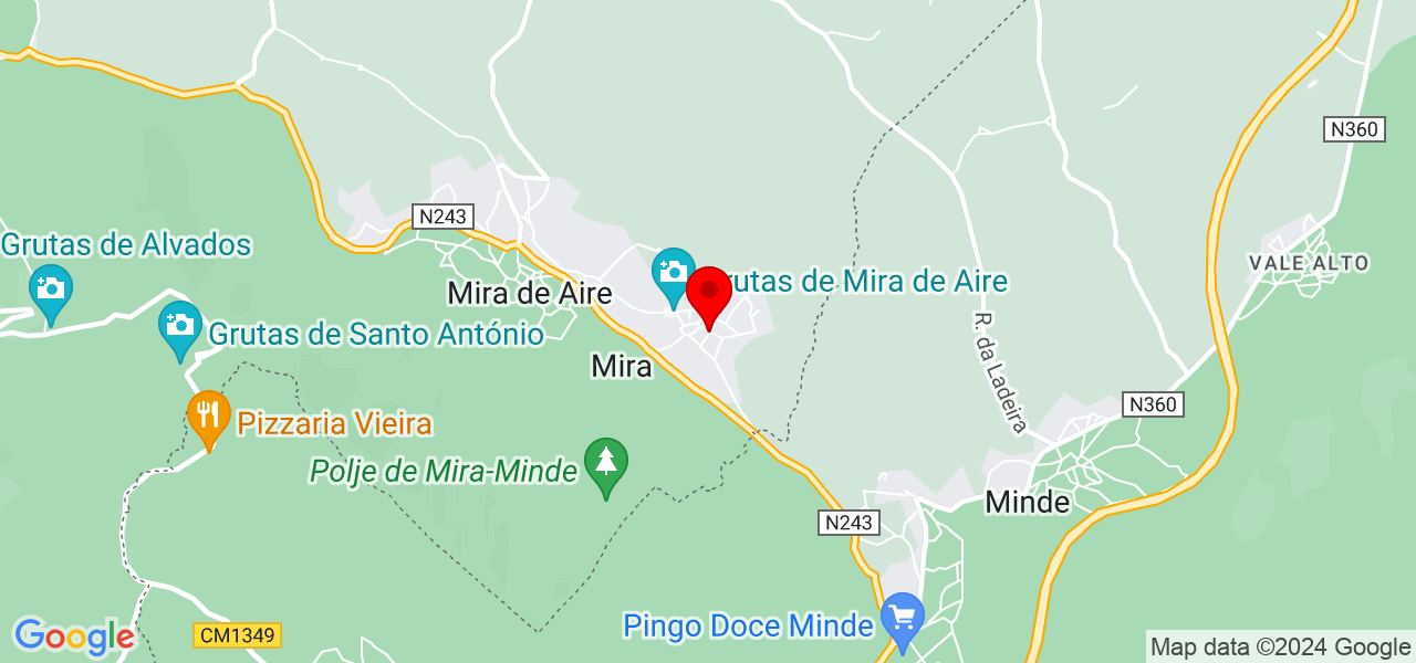 Hélder - Leiria - Porto de Mós - Map