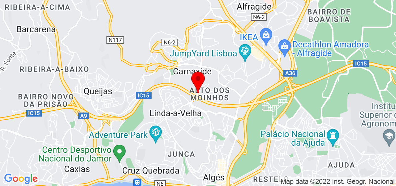 Filipa Brito - Lisboa - Oeiras - Mapa