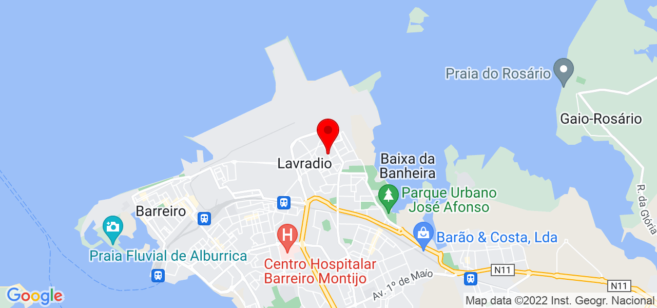 Djandira Margarete Marcelo de - Setúbal - Barreiro - Mapa