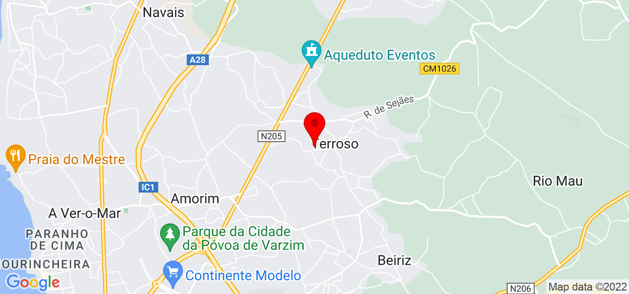 Pt HugosSantos - Porto - Póvoa de Varzim - Mapa