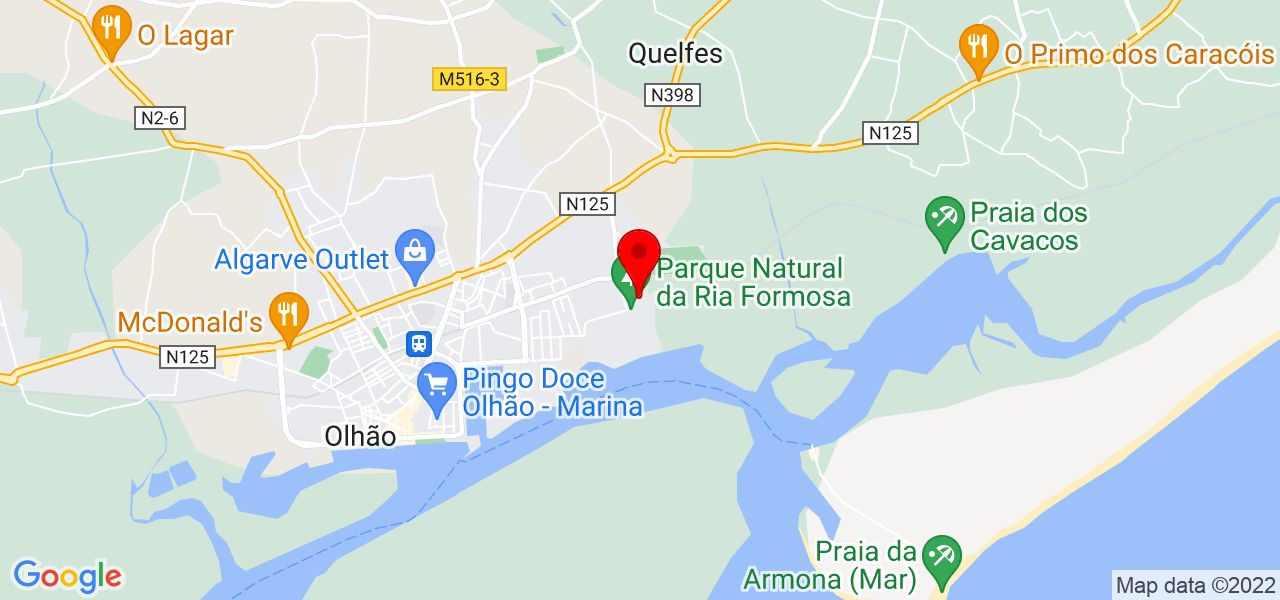 Jo&atilde;o Fajardo - Faro - Olhão - Mapa
