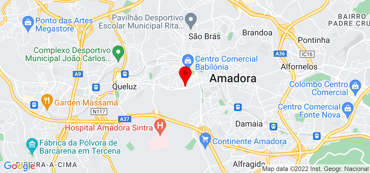Obras e Reformas - Lisboa - Amadora - Karte