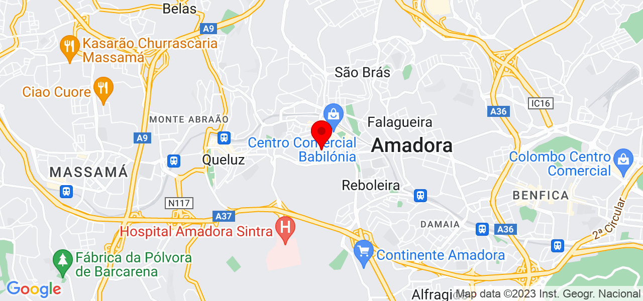 Gleisson Silva - Lisboa - Amadora - Mapa