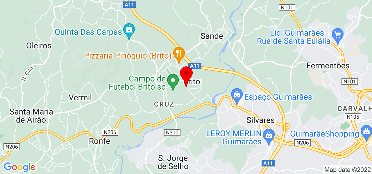 Mariana de Lima - Braga - Guimarães - Mapa