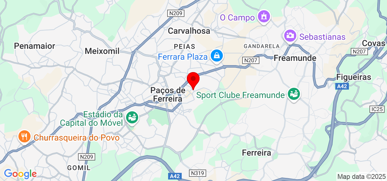 VibeMix Eventos - Porto - Paços de Ferreira - Mapa