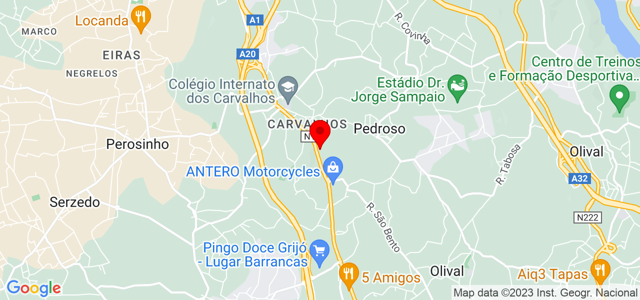 Pyro Pitch - Porto - Vila Nova de Gaia - Mapa