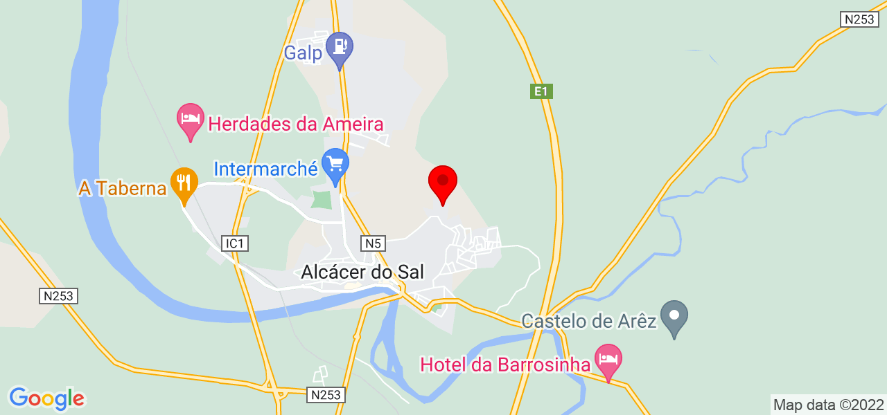 Fl&aacute;via Barbosa - Setúbal - Alcácer do Sal - Mapa