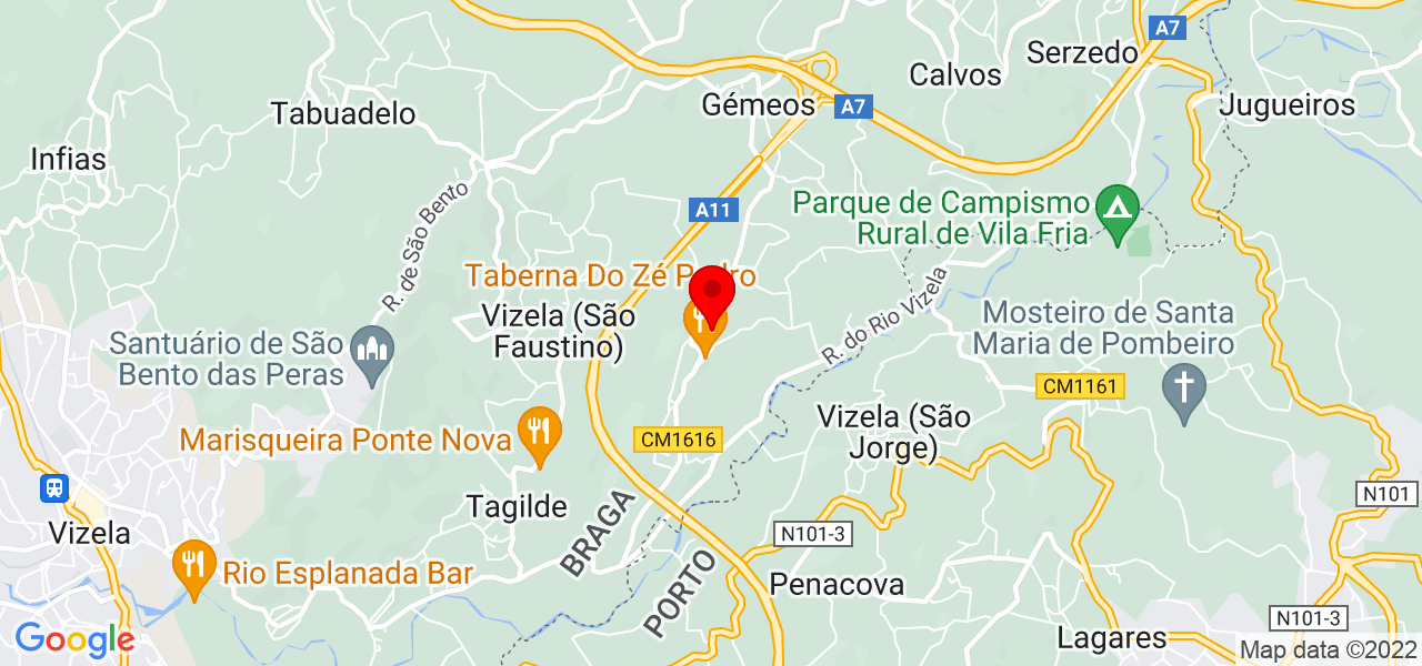 Vanessa Gon&ccedil;alves - Porto - Felgueiras - Mapa