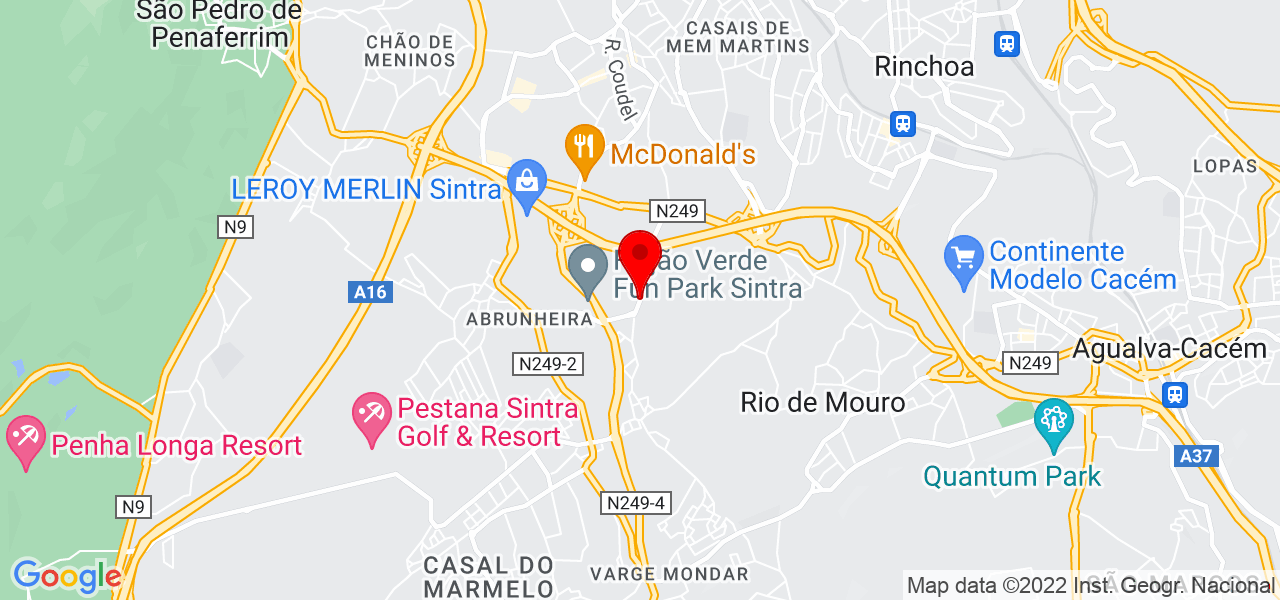 Andr&eacute; morais - Lisboa - Sintra - Mapa