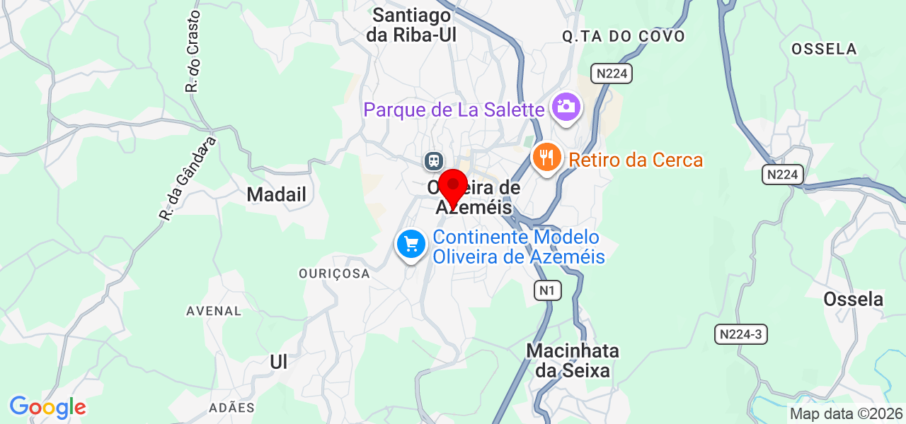 Braian Moran - Aveiro - Oliveira de Azeméis - Mapa