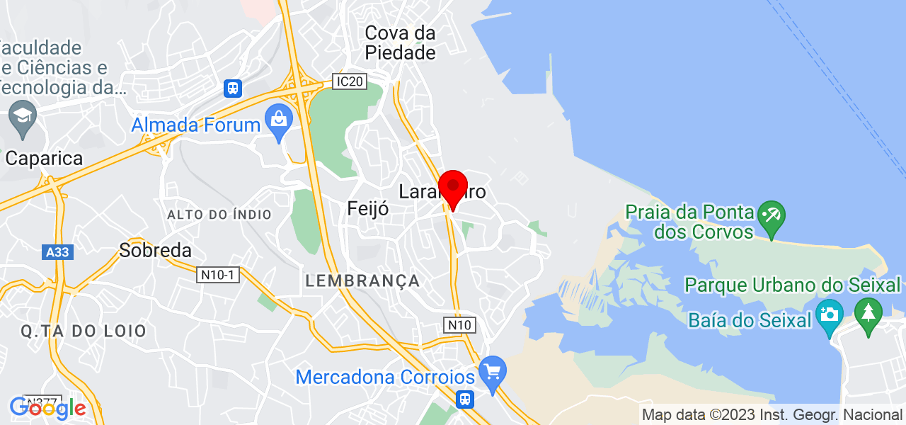 &Acirc;ndria Madeira - Setúbal - Almada - Mapa