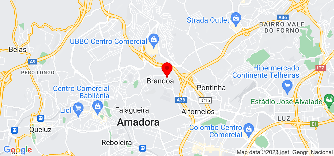 Ros&aacute;rio - Lisboa - Amadora - Mapa