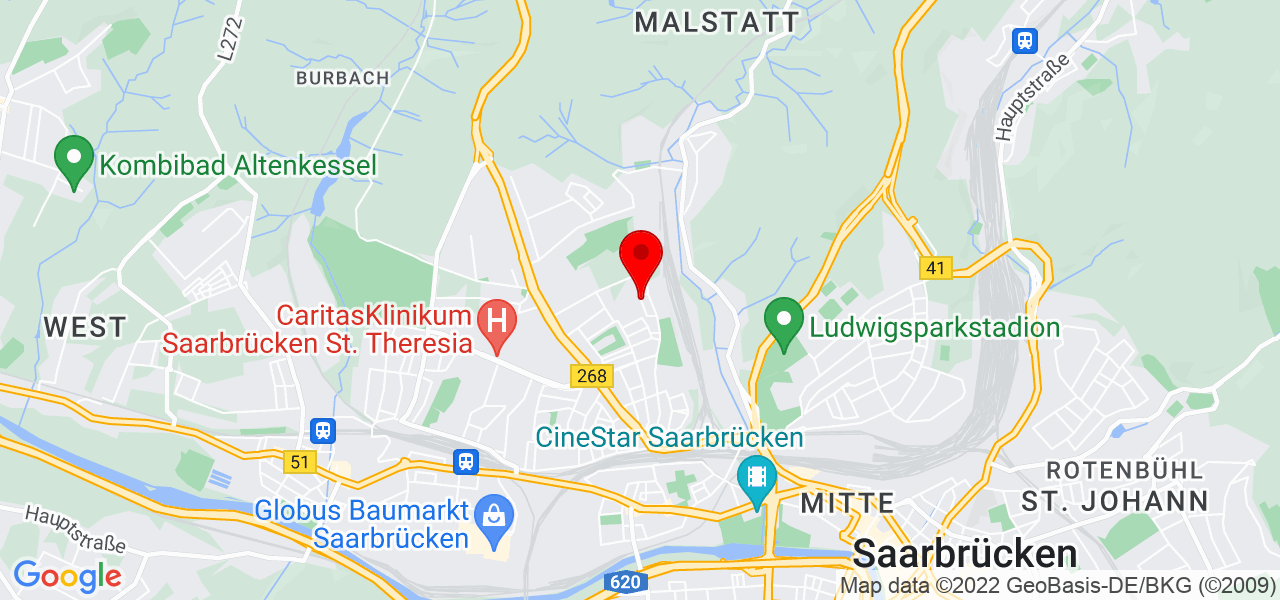 Event and Fun Concepts - Saarland - Regionalverband Saarbrücken - Karte