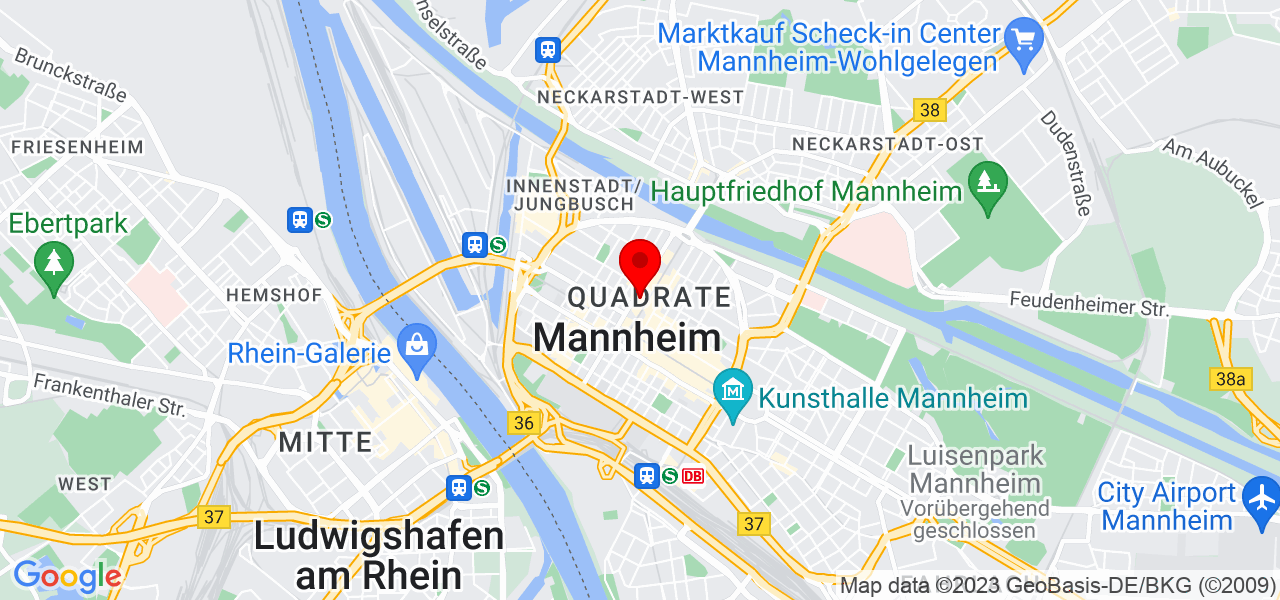 . - Baden-Württemberg - Mannheim - Karte