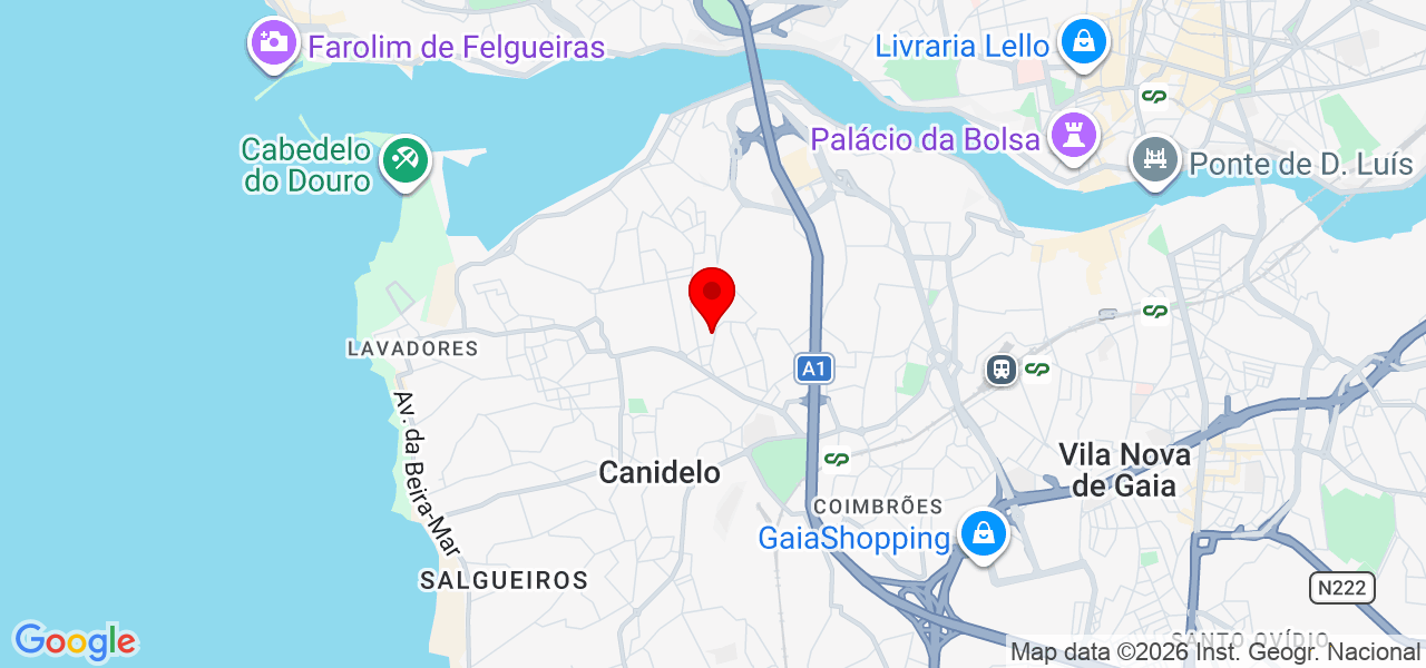 Beatriz Moreira - Porto - Vila Nova de Gaia - Map