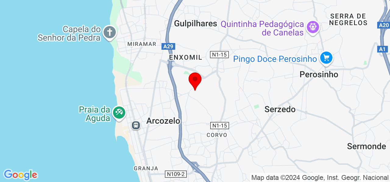 R&uacute;ben Dias - Porto - Vila Nova de Gaia - Mapa