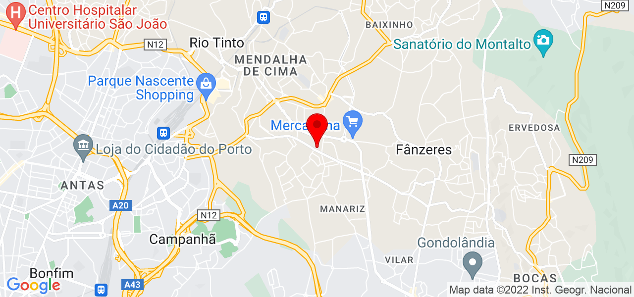 D&eacute;bora Moura - Porto - Gondomar - Mapa