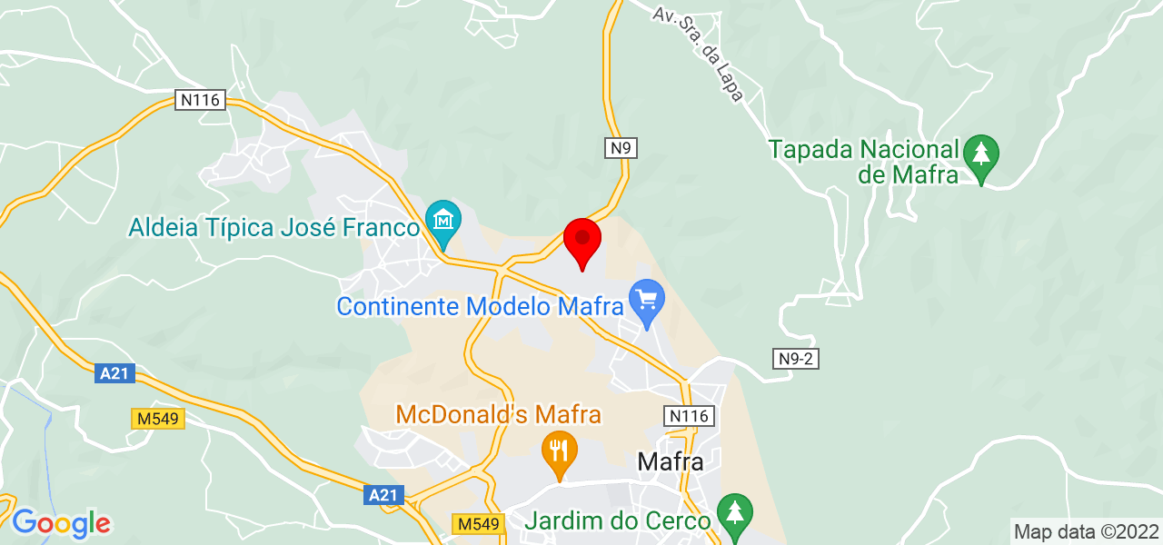Nicu covit - Lisboa - Mafra - Mapa