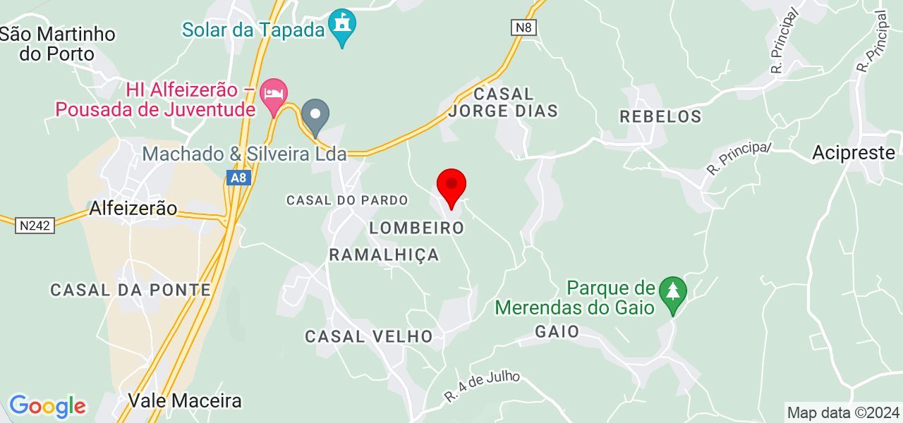 Constoliveira - Leiria - Alcobaça - Mapa
