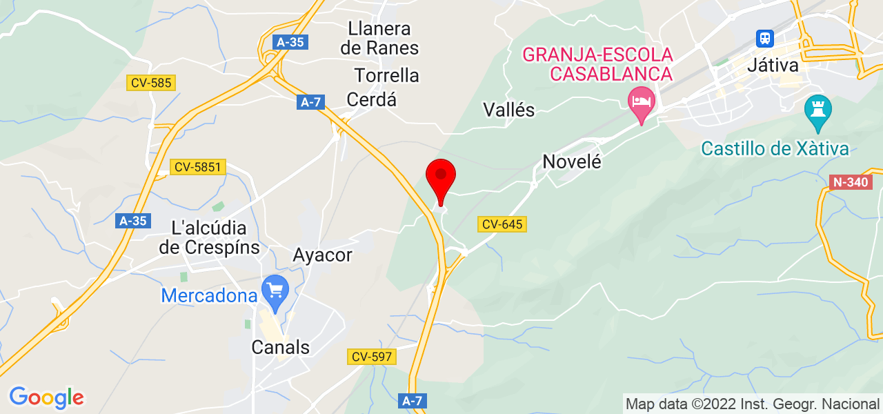 Lys - Comunidad Valenciana - Xàtiva - Mapa