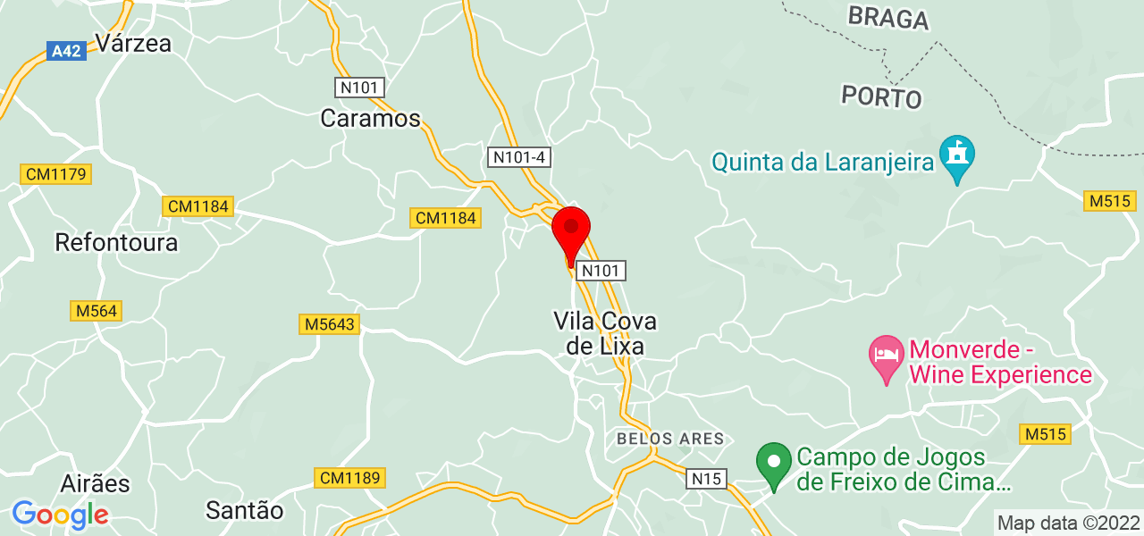 Flare Produ&ccedil;&otilde;es - Porto - Felgueiras - Mapa