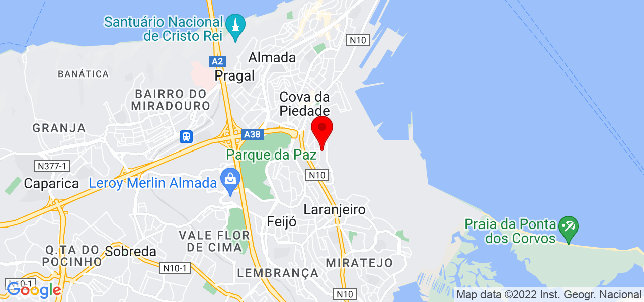Luciano Oliveira Lima Florêncio - Setúbal - Almada - Map