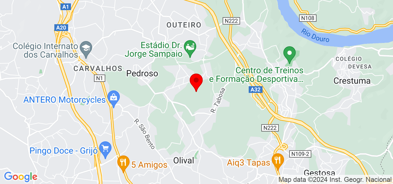 Jo&atilde;o Cardoso Ferreira - Porto - Vila Nova de Gaia - Mapa