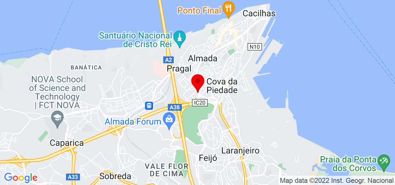 Juliana Cardoso - Setúbal - Almada - Map