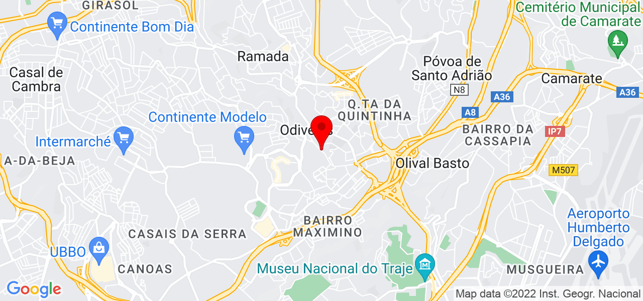 O Rodrigues - Lisboa - Odivelas - Mapa