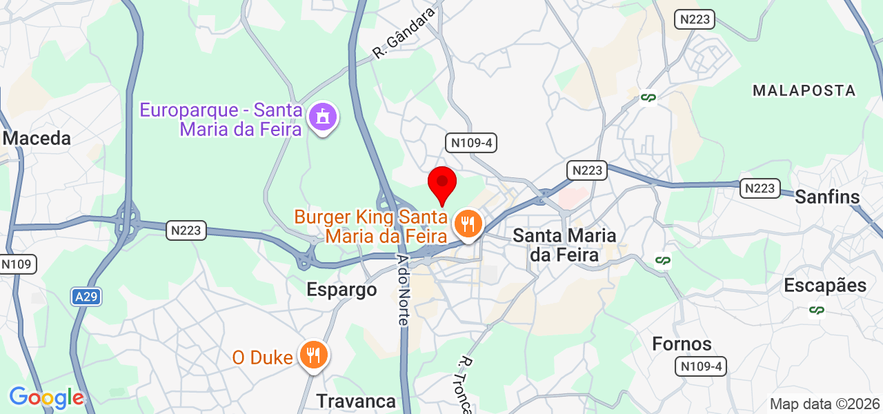 Terrarboris, Lda - Aveiro - Santa Maria da Feira - Mapa