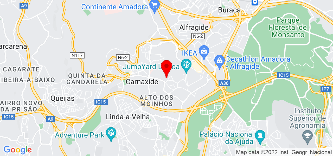 Pedro joel martins pinto - Lisboa - Oeiras - Mapa