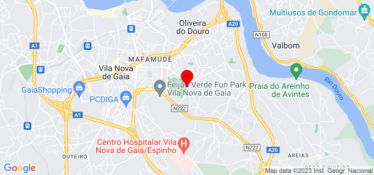 Raquel Oliveira - Porto - Vila Nova de Gaia - Mapa