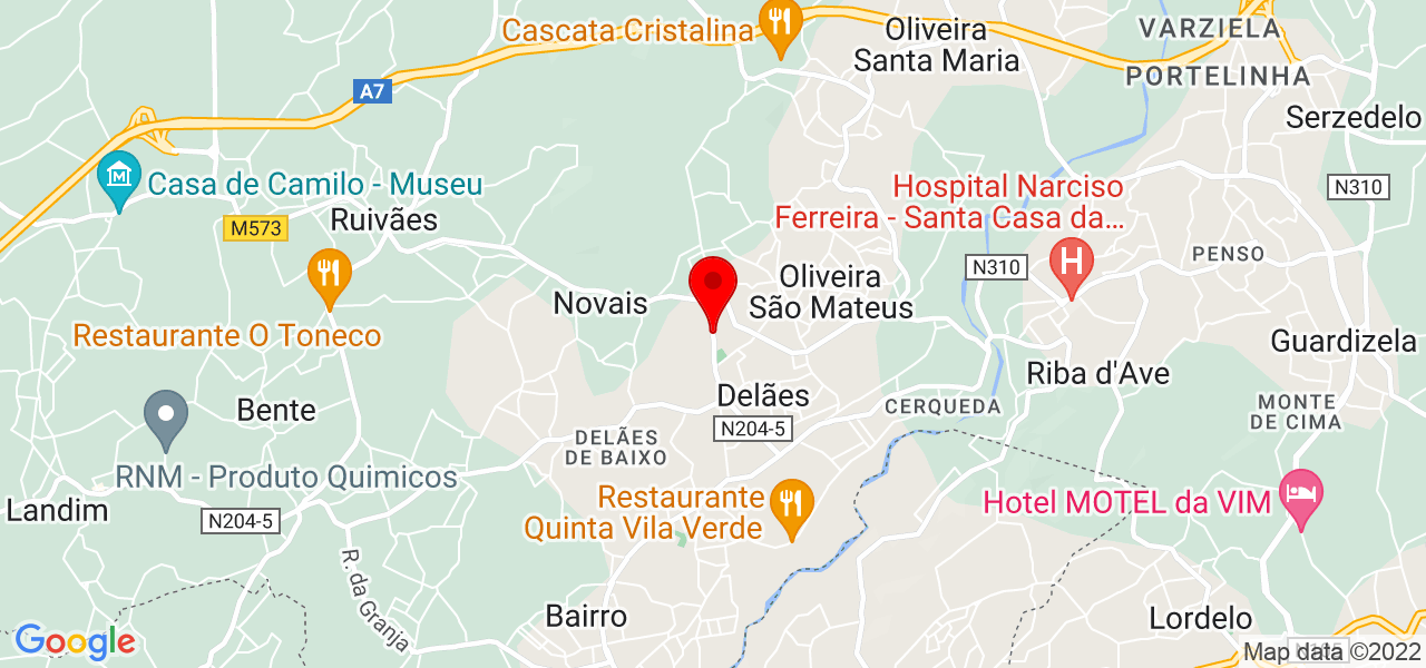 Paulo Alem&atilde;o - Braga - Vila Nova de Famalicão - Mapa