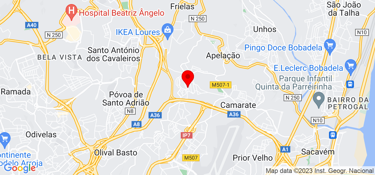 &Acirc;ngela - Lisboa - Loures - Mapa