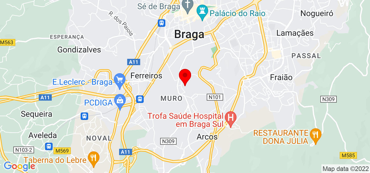 Miguel Freitas - Braga - Braga - Mapa