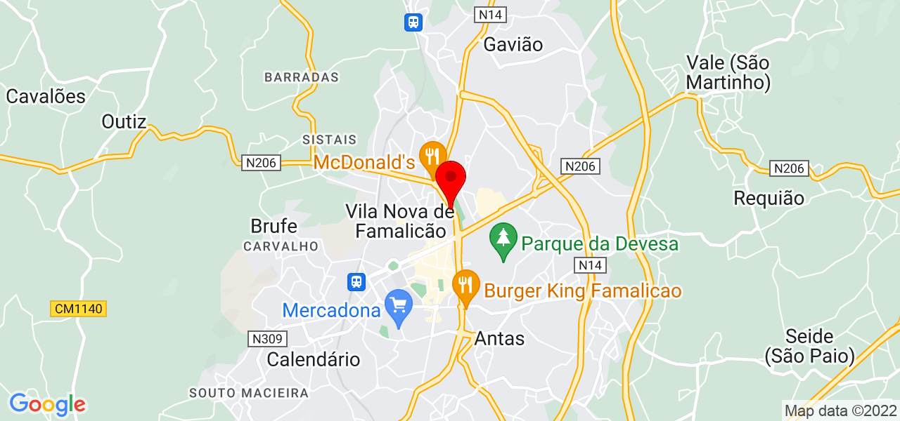 Esdras Silva - Braga - Vila Nova de Famalicão - Mapa