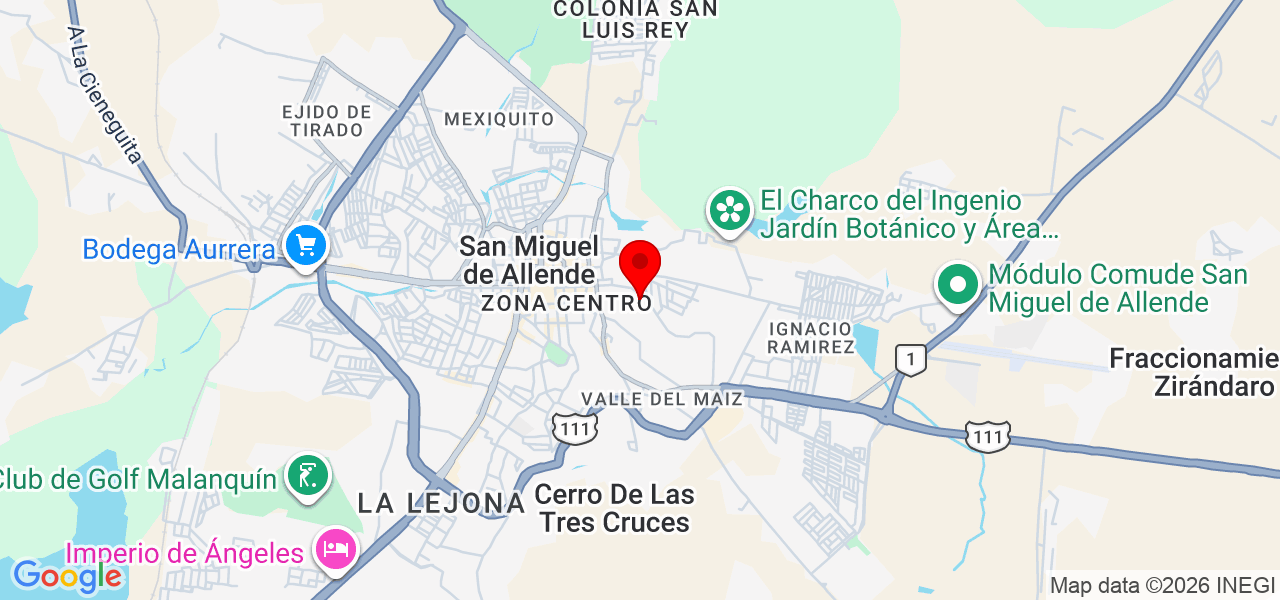 Grupo Terraza - Guanajuato - San Miguel de Allende - Map