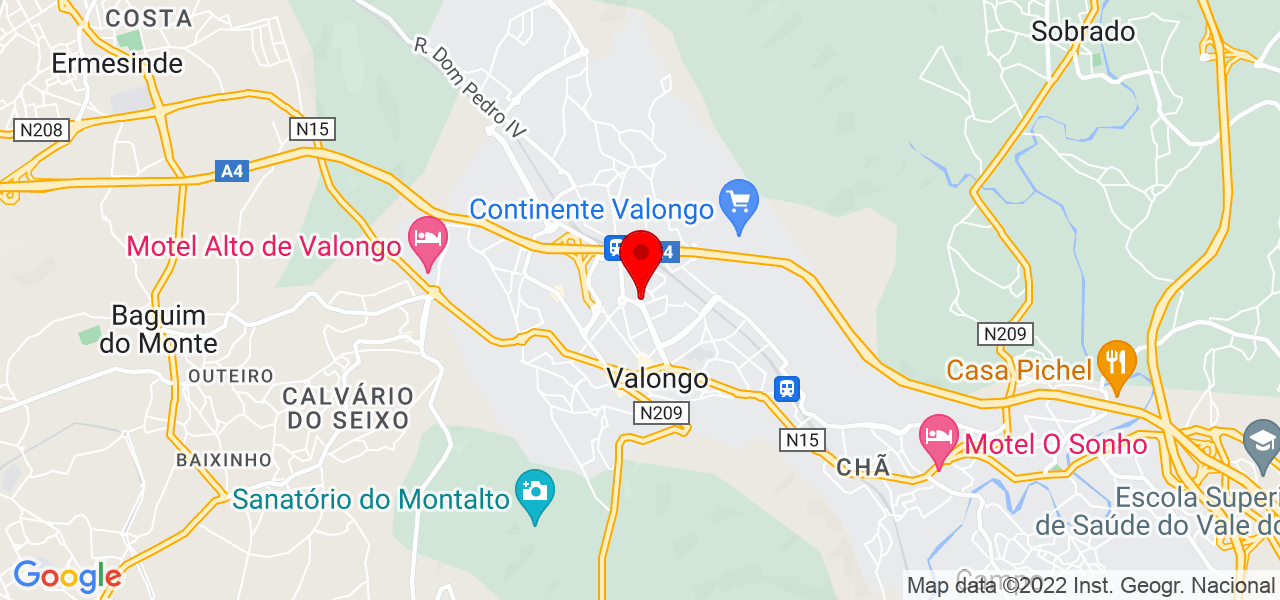 Evok&acute;Atelier - Porto - Valongo - Mapa