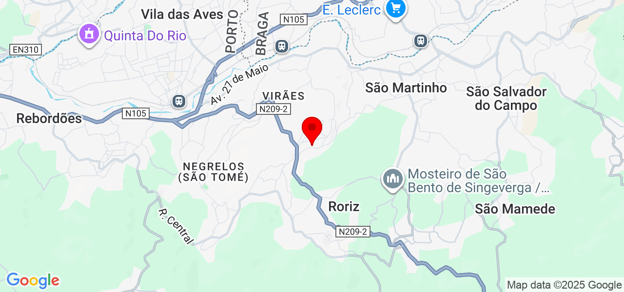 Mendes Electricidade - Porto - Santo Tirso - Karte