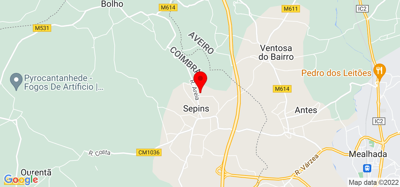Aluzimbra :: Caixilharia de Alum&iacute;nio, Lda. - Coimbra - Cantanhede - Mapa