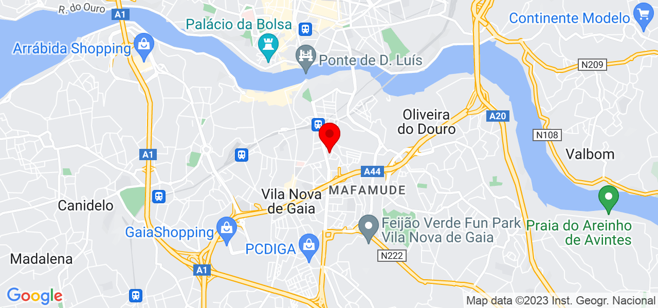 C&iacute;ntia Costa Silva - Porto - Vila Nova de Gaia - Mapa