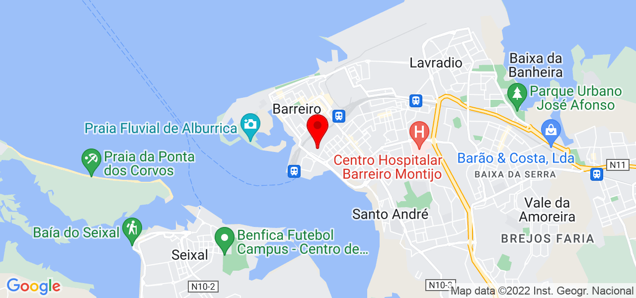 Costa e Medeiros - Setúbal - Barreiro - Mapa